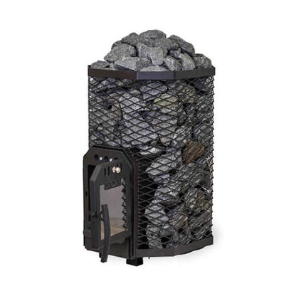 Cozy Heat Floor-Mount Wood-Burning Sauna Stove with Chimney Kit and Stones