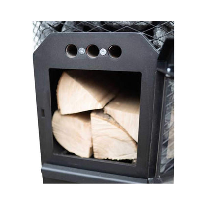 Cozy Heat Floor-Mount Wood-Burning Sauna Stove with Chimney Kit and Stones