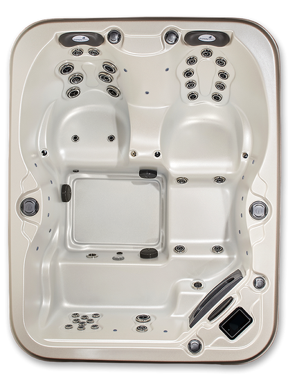 Quattro 4-Person Hot Tub with Lounger and Captain's Chair