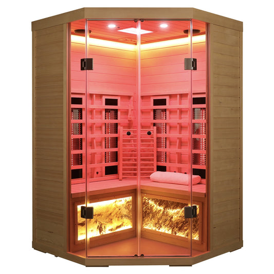 5-Person Far-Infrared Sauna | Hemlock Wood | Low-EMF Home Sauna
