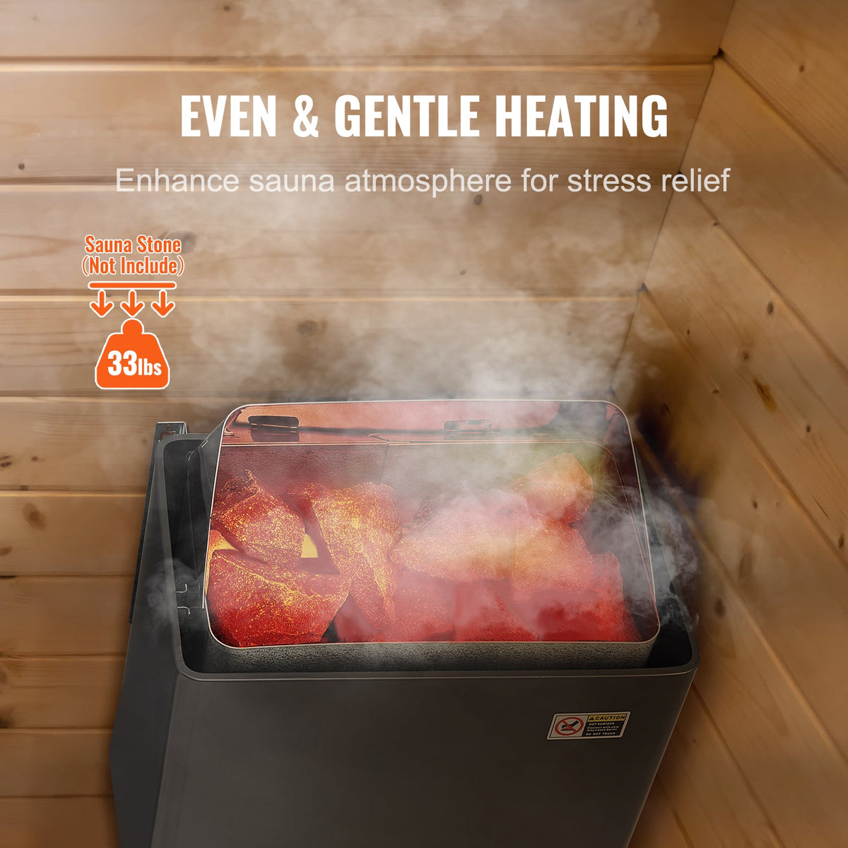9 kW Electric Sauna Heater with Built-In Controls