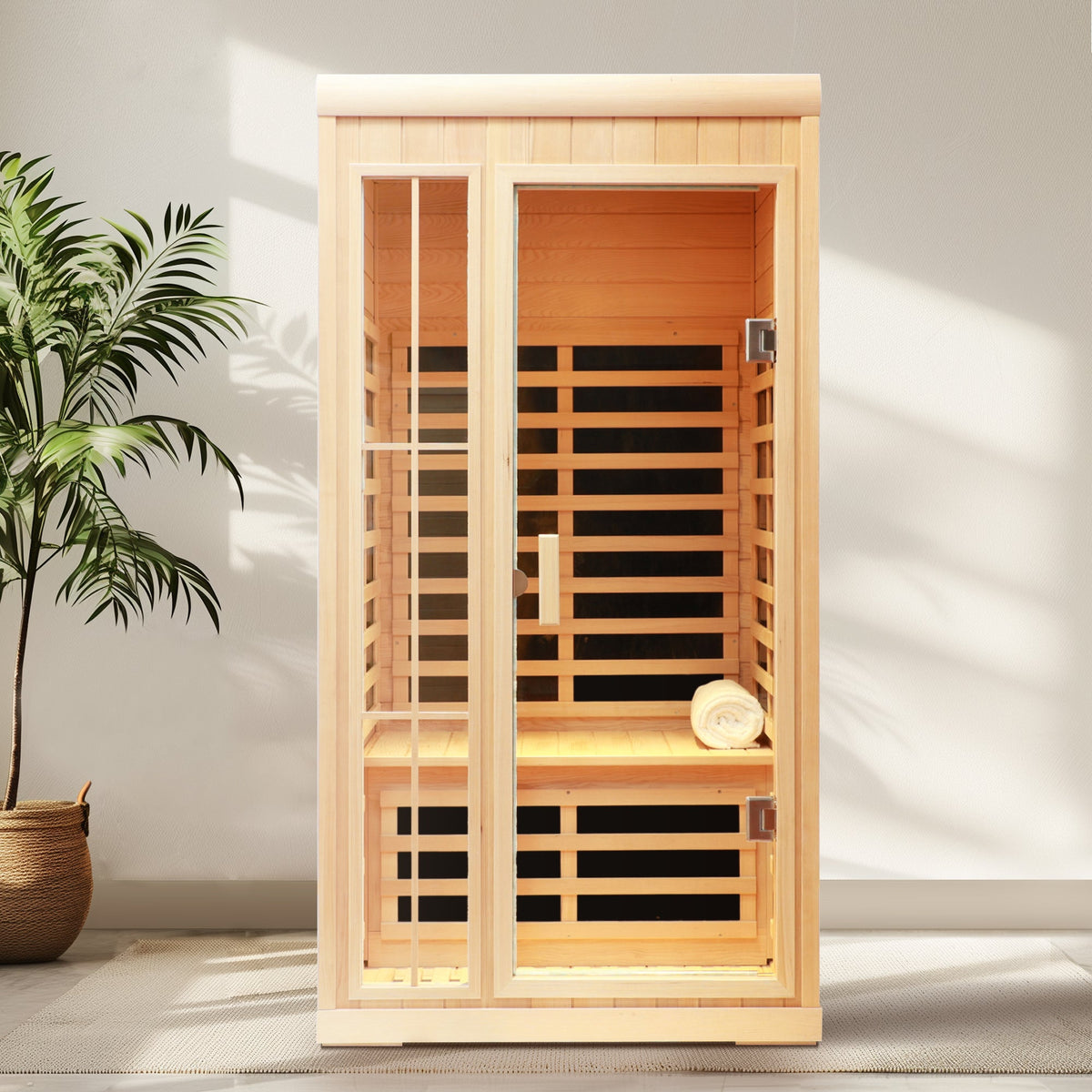 Deluxe One-Person Far Infrared Hemlock Sauna