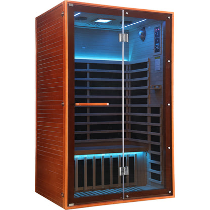 2-Person Home Infrared Sauna | Canadian Hemlock Wood | Carbon Heating Panels