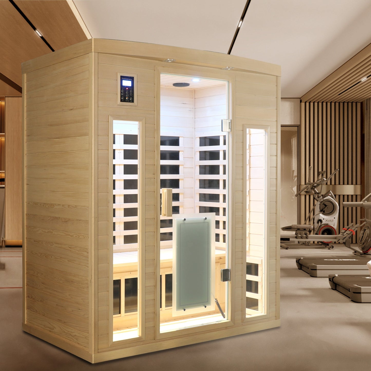 Hemlock Wood Far-Infrared Indoor Three Person Sauna Room