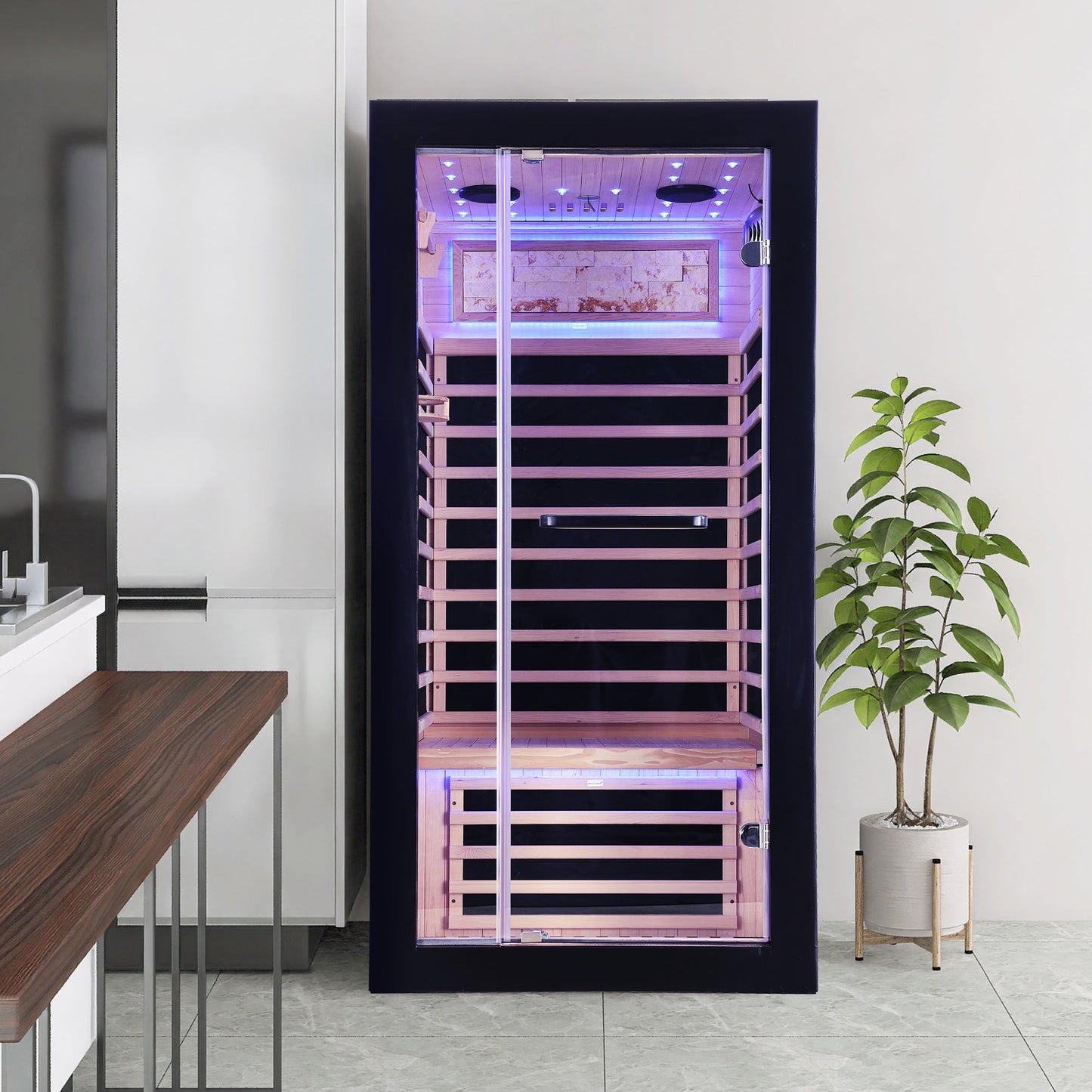 Single-Person Starlight Ceiling Lighting Sauna