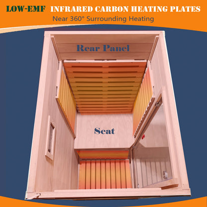 Infrared Indoor Dry Sauna Room with Bluetooth Audio & LCD Touch Control