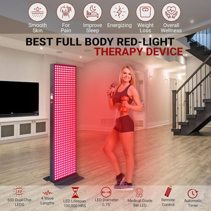 Full-Body Dual-Chip Red Light Therapy Panel