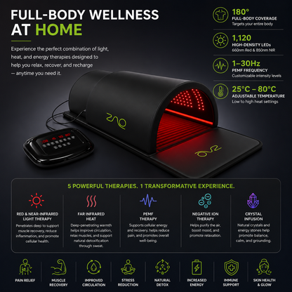 ZAQ ZUNA Pro Far Infrared Sauna Dome with PEMF & Red Light