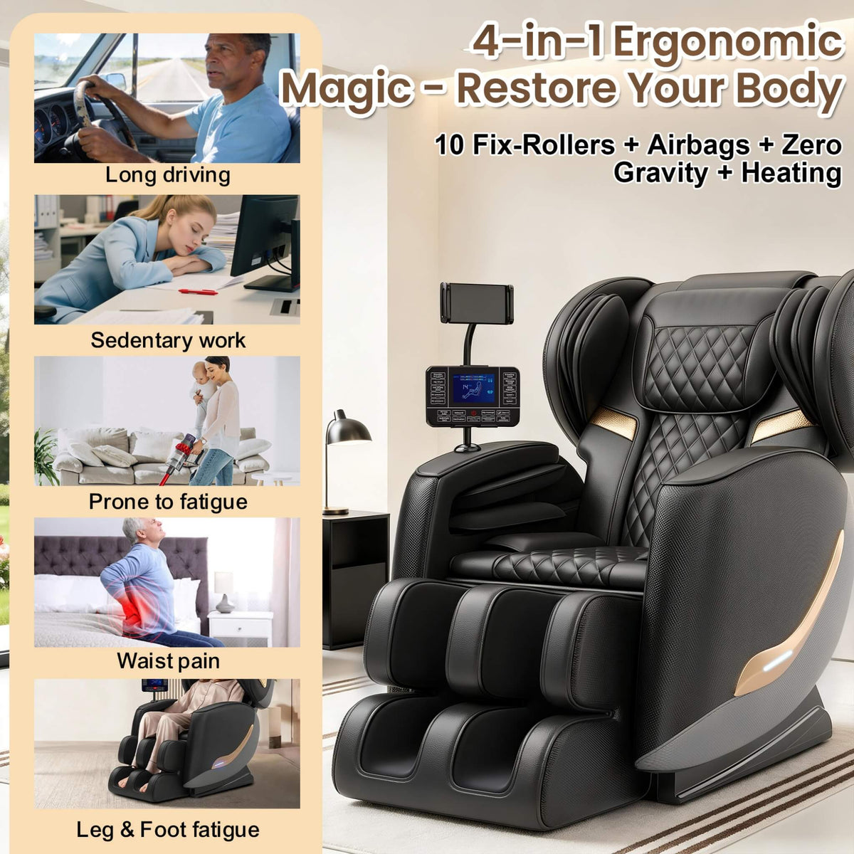 Halo Full-Body Zero-Gravity Heated Massage Chair
