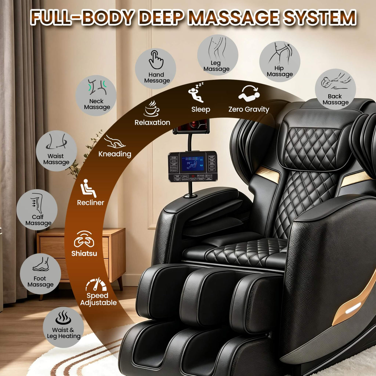 Halo Full-Body Zero-Gravity Heated Massage Chair