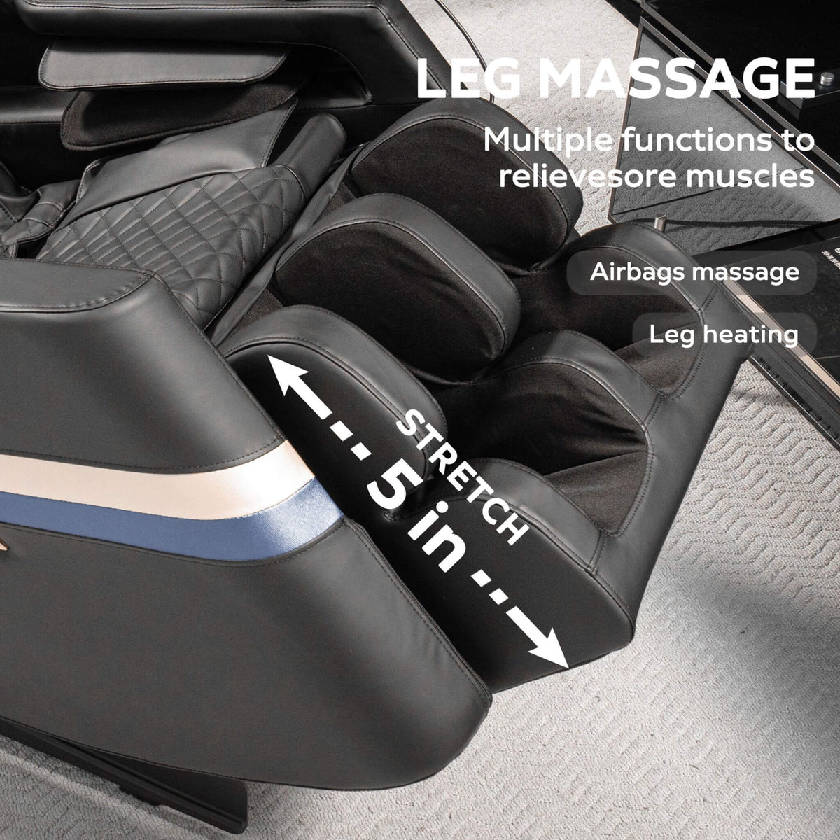 Zero-Gravity Massage Chair Recliner | 6-Roller Full Body Massage