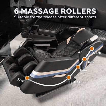 Zero-Gravity Massage Chair Recliner | 6-Roller Full Body Massage
