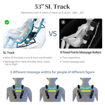 Pulse Zero-Gravity SL-Track Heated Massage Chair with Bluetooth