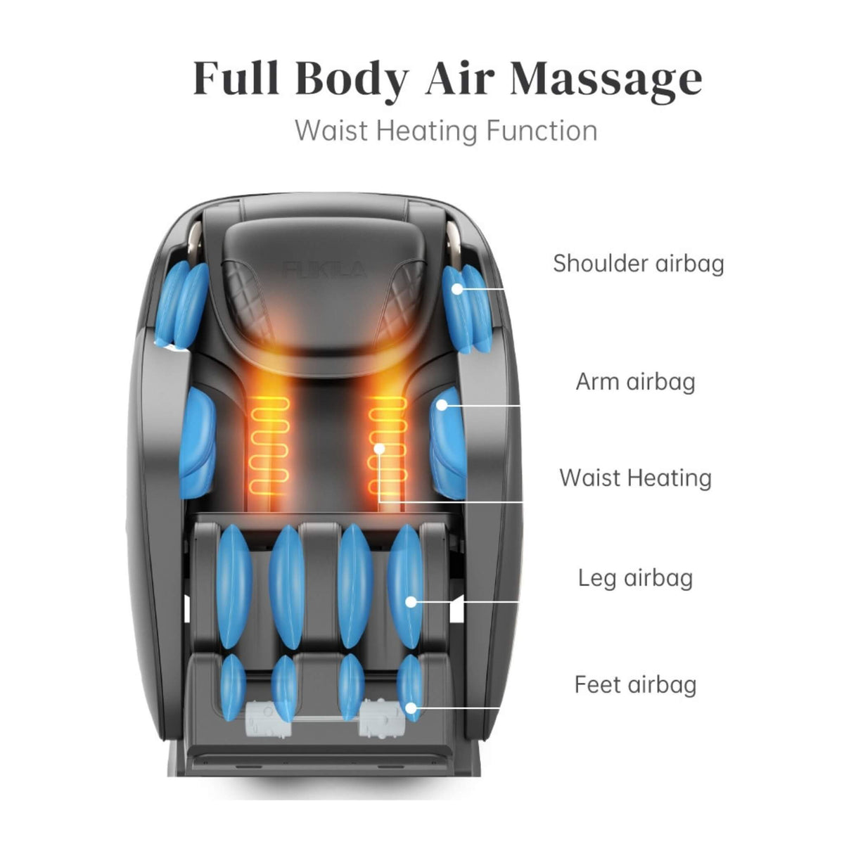 Pulse Zero-Gravity SL-Track Heated Massage Chair with Bluetooth