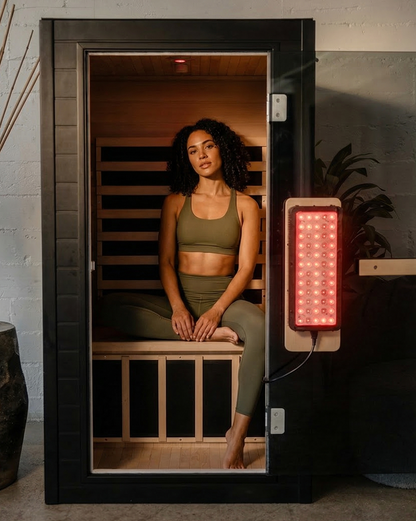 SaunaBox® Solara: 1-Person Full Spectrum Infrared Sauna