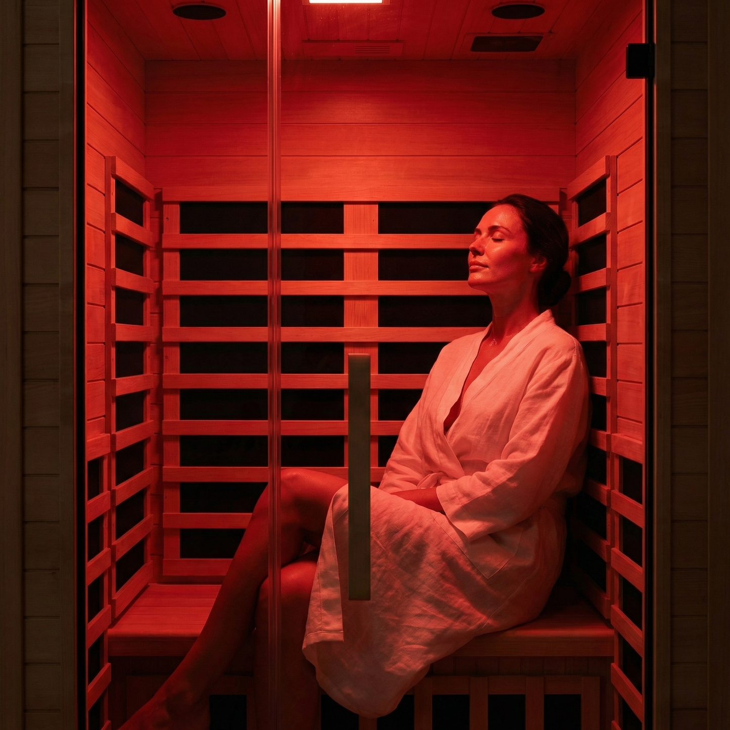 1–2 Person Full-Body Infrared Sauna with Red Light Therapy NiceBeam