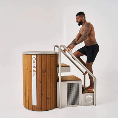 Icetubs IceBarrel Thermowood And Fiberglass Cold Plunge Immersion Tub (SAK68129)