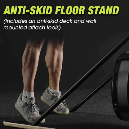 Rovix Indoor Ski Glider Training Machine – 10-Level Resistance | LED Monitor | Wall or Bracket Mount
