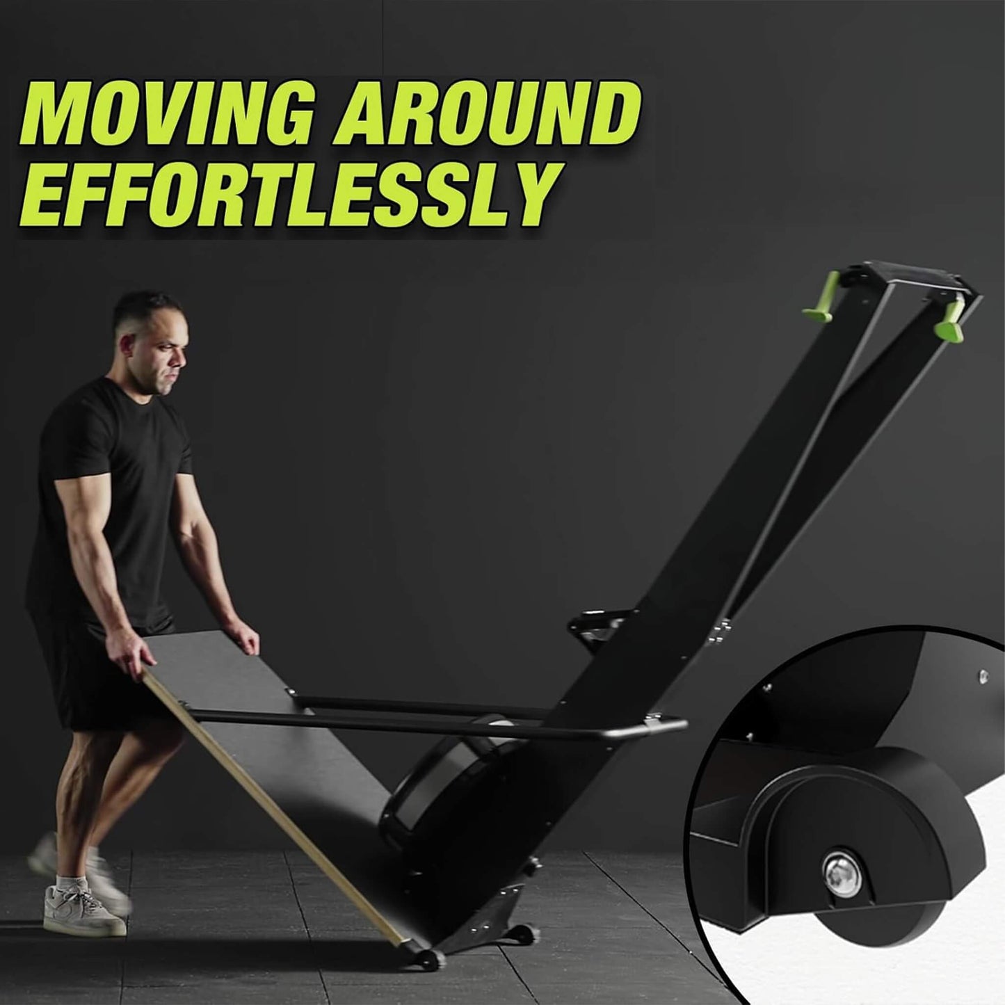 Rovix Indoor Ski Glider Training Machine – 10-Level Resistance | LED Monitor | Wall or Bracket Mount