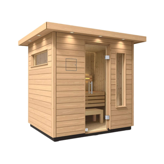 Kohler C2 Outdoor Sauna Kit | Douglas Fir | Scandinavian Spruce Interior | Up To 6 People
