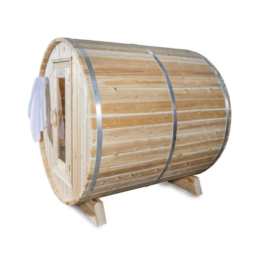 Dundalk Leisurecraft Harmony Barrel Sauna | 4-Person | Eastern White Cedar | CTC22W
