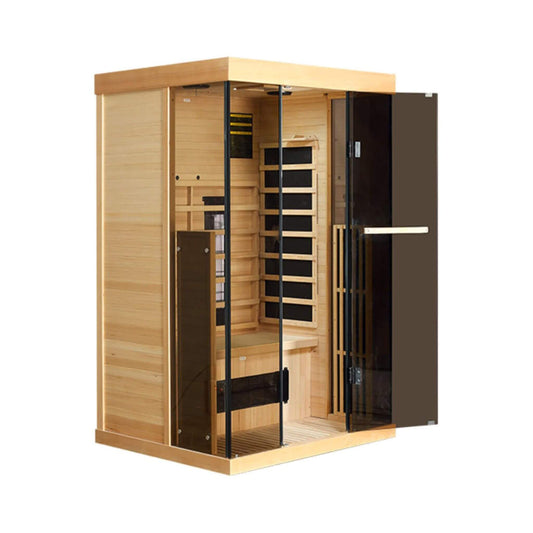 Thermora Valen 2-Person Low EMF Far Infrared Sauna with Panoramic Glass | 2000W