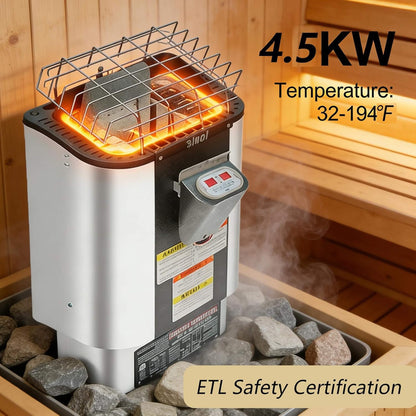 Thermora Lund Luxury 2-Person Outdoor Spruce Wood Cube Sauna Kit With 4.5KW Electric Stove (SAK74290)