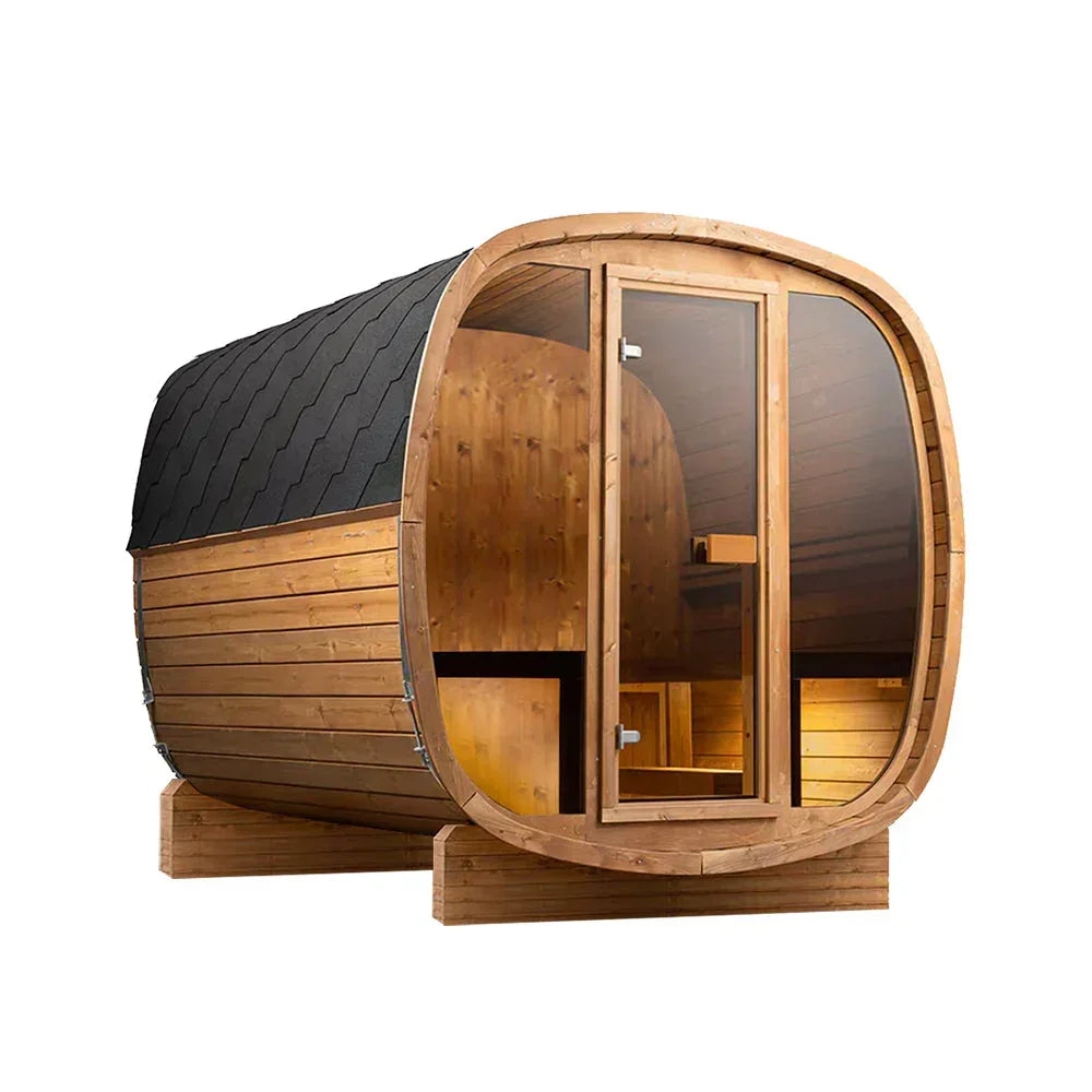 Orivon Wellness Auris Two Outdoor Red Cedar Sauna, 3–4 Person