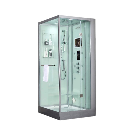 Maya Bath Platinum Arezzo Steam Shower with Rainfall Ceiling Shower & Android Tablet