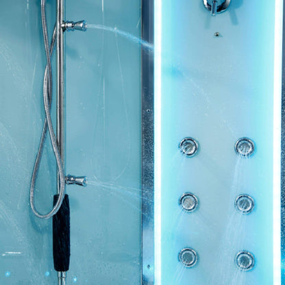 Maya Bath Platinum Comfort Steam Shower With Whirlpool Bathtub [2025 Edition] (SAK93561)