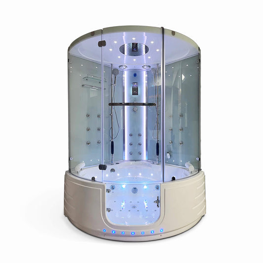 Maya Bath Platinum Comfort Walk-In Steam Shower with Whirlpool Bathtub & 38 Jets