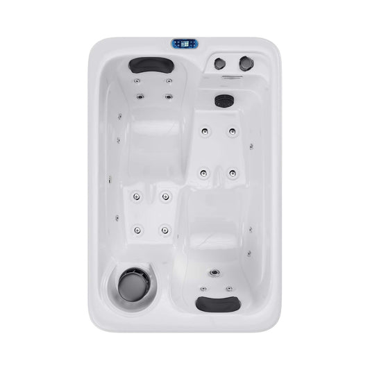 2-Person Outdoor Hot Tub | 15 Stainless Steel Jets | Plug & Play 110V