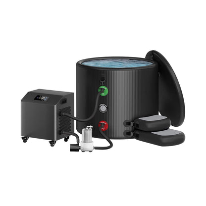 Premium XL 120-Gallon Cold Plunge Tub Kit With 1HP Chiller, Filter, and Pump