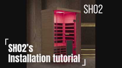 2-Person Hemlock Full-Glass Sauna – Wizzisaunas SH02