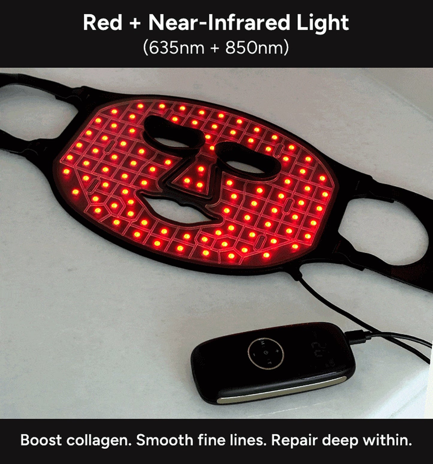 Renew Red Light The Mask – LED Light Therapy Mask with Red, NIR, Blue & Orange Wavelengths