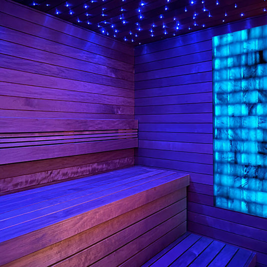 Prosaunas Himalayan Salt Sauna Wall Kit | Pink or White Salt Bricks | LED Backlit | Custom Sizes