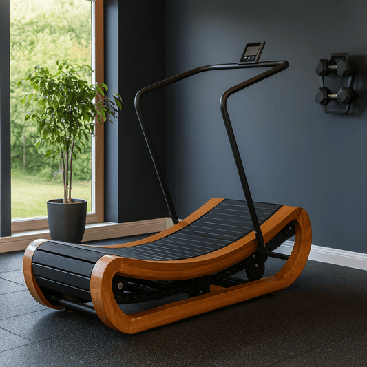 MedEq R2000 Solid Wood Curved Treadmill – Self-Powered Slat Belt Runner