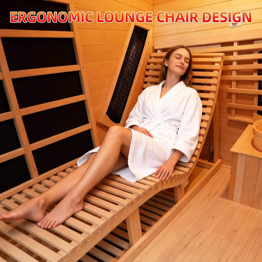 Rövia Oasis 3-Person Indoor Hybrid Sauna Room | Far-Infrared & Steam, Canadian Hemlock