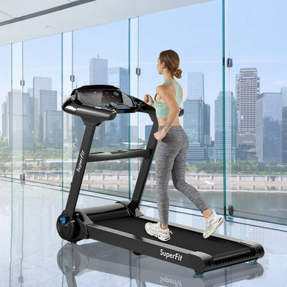 2.25HP Folding Treadmill with Bluetooth Speaker – Black