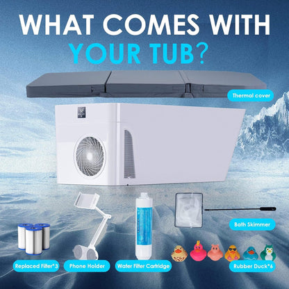 Smart Cold Plunge Tub With Built-In Water Chiller