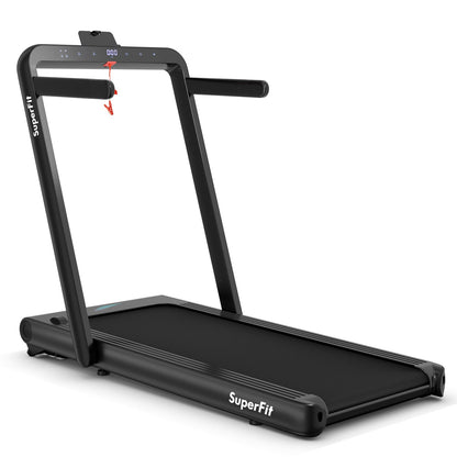 4.75HP 2-in-1 Folding Treadmill with Remote and App Control
