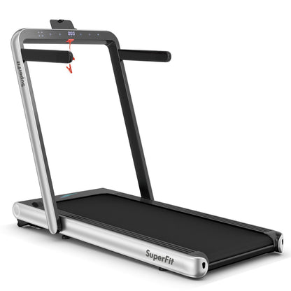 4.75HP 2-in-1 Folding Treadmill with Remote and App Control