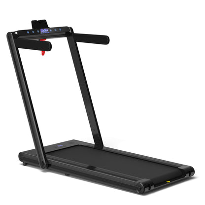 2-in-1 Folding Treadmill with Under-Desk Walking & Running Modes