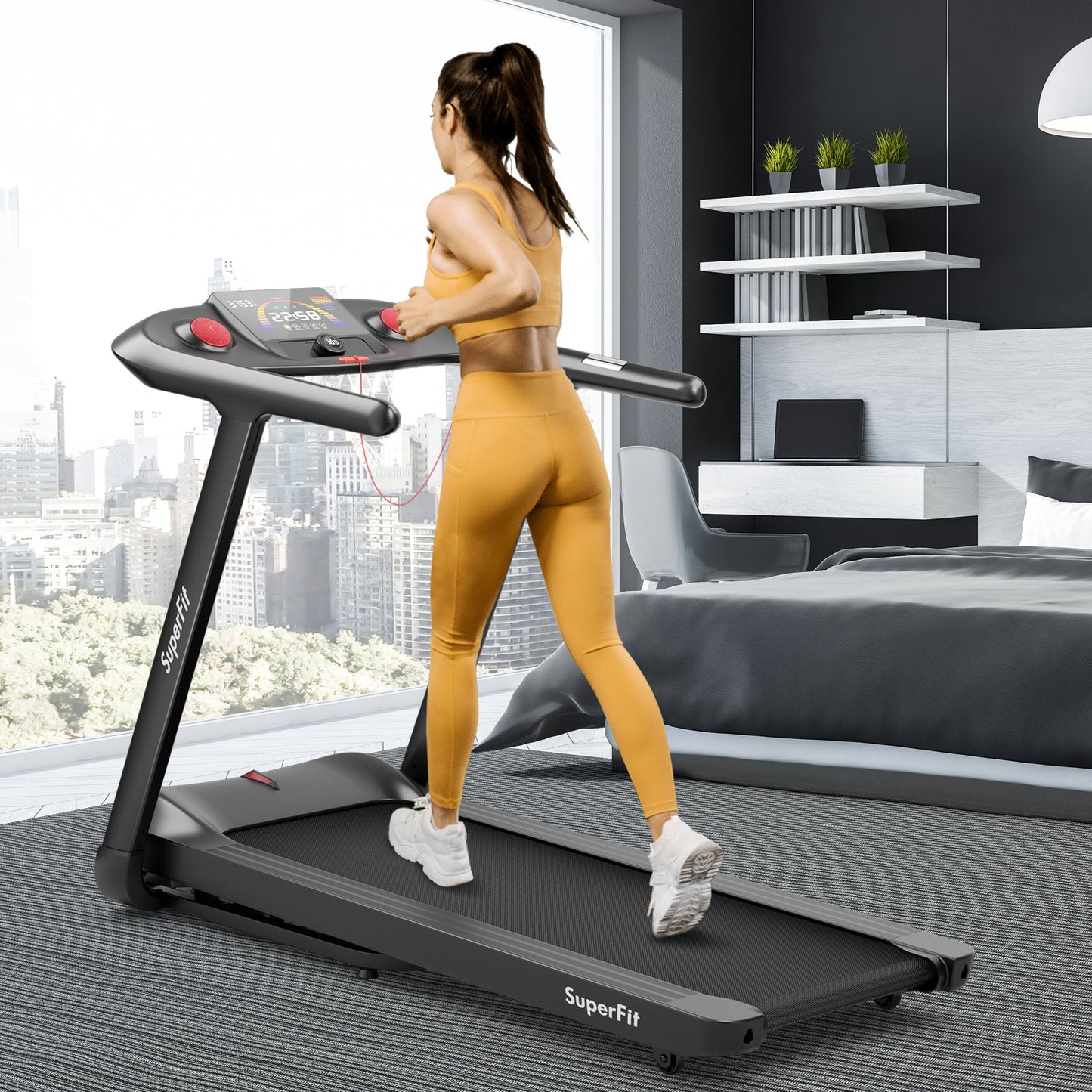 4.75HP Folding Treadmill | Preset Programs, Touch Screen & Auto Incline