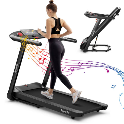 4.75HP Folding Treadmill | Preset Programs, Touch Screen & Auto Incline