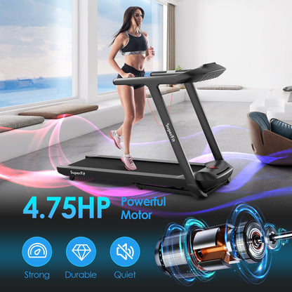 4.75HP Folding Treadmill | Preset Programs, Touch Screen & Auto Incline
