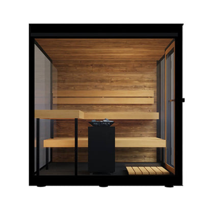 ThermaSol Vue 4-Person Outdoor Mirrored Glass Sauna [Made-To-Order] [14-VUEDL/R] (SAK84963)