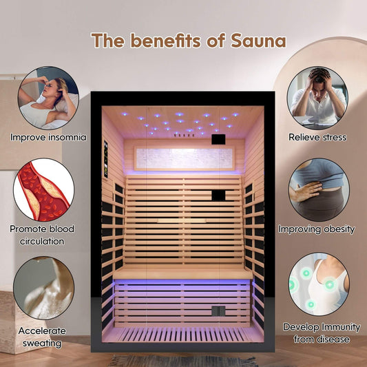 Thermora Vapor Luxury 2-Person Far Infrared Home Sauna – Canadian Hemlock