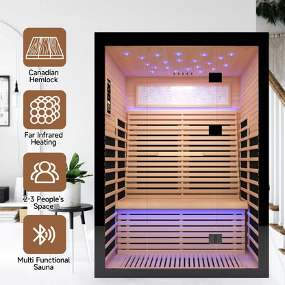 Thermora Vapor Luxury 2-Person Canadian Hemlock Wood Far Infrared Home Sauna (SAK56874)