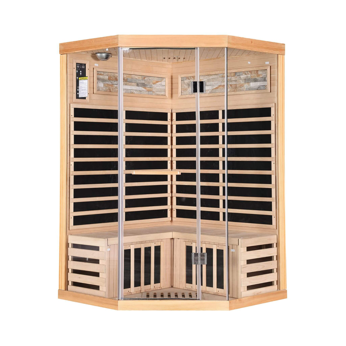 Thermora Premium Canadian Hemlock 2-Person Indoor Infrared Sauna with Glass Front